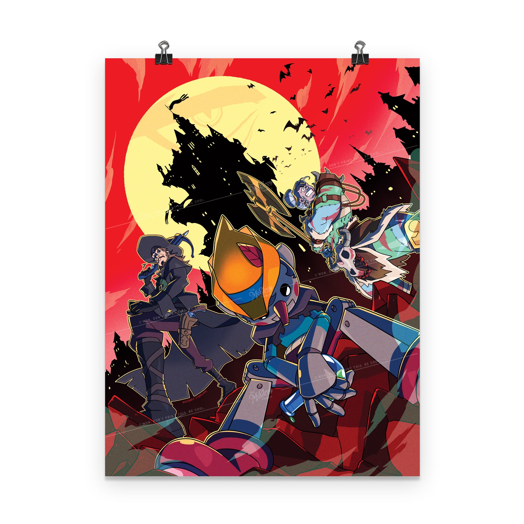 TAZ Vs Dracula Poster McElroy Merch Squad