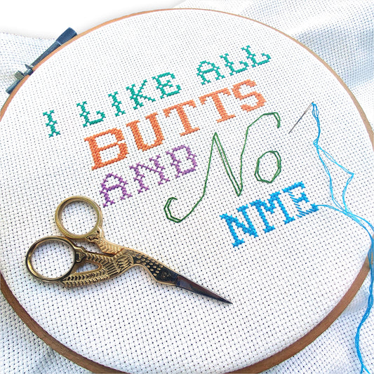 All Butts, No Government Cross Stitch Pattern