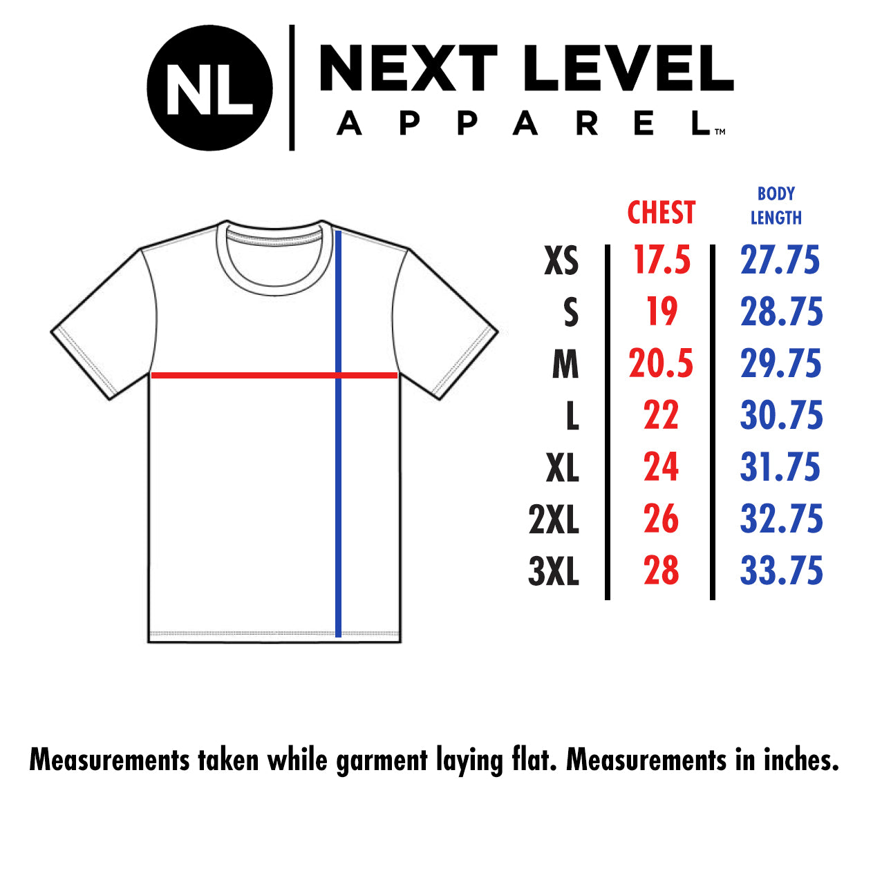 Understanding Next Level Apparel Size Charts