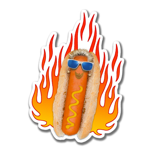 Hotdogged Sticker